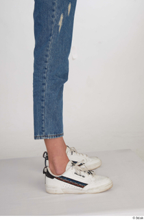 Kate Jones blue jeans calf casual dressed white sneakers 0007.jpg